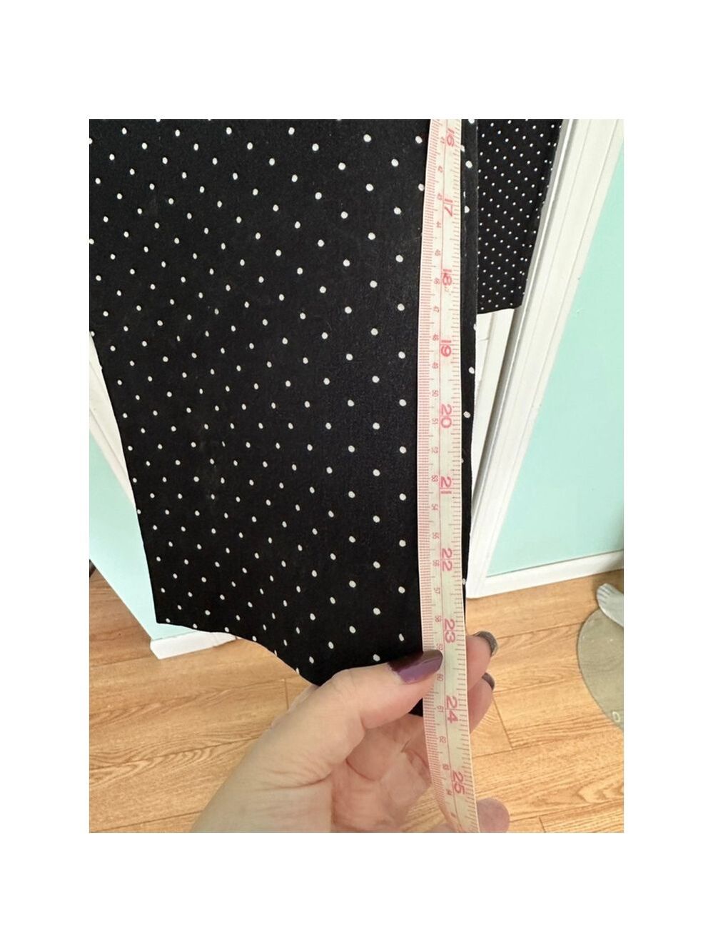 Size 18 polka dot Old Navy high waisted stretch pixie pant ankle length - Picture 7 of 7